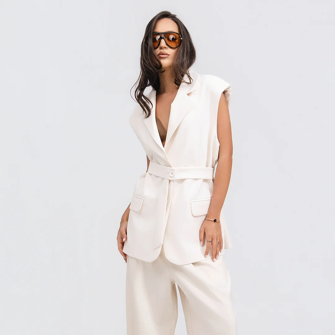 Oversize елек с колан Junona