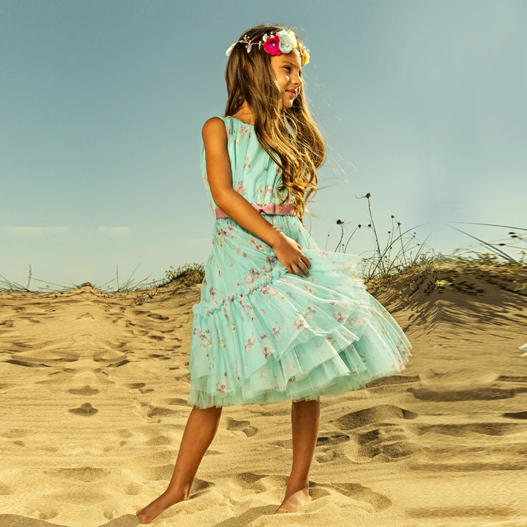 Детска рокля с флорален принт - Junona Детска рокля с флорален принт