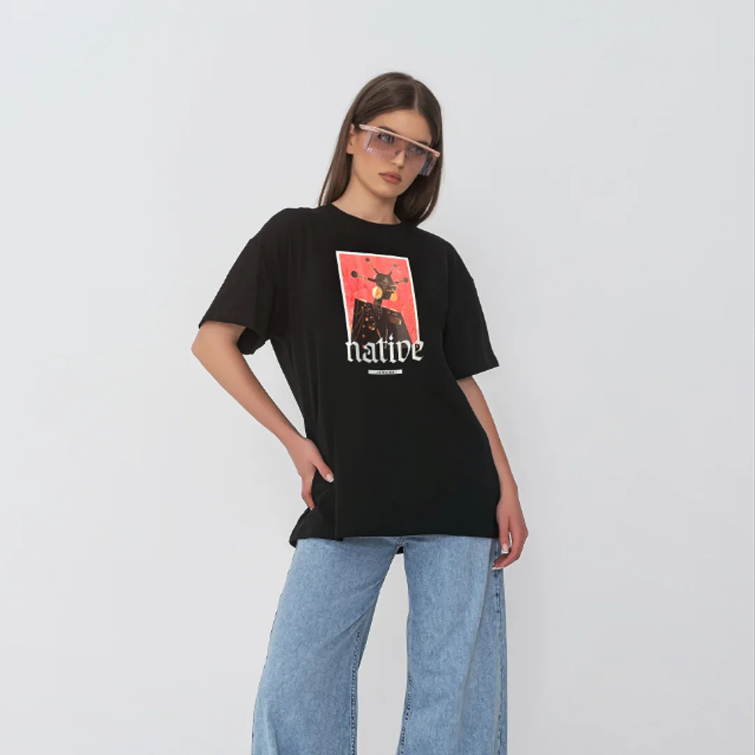 Оувърсайз тениска с принт