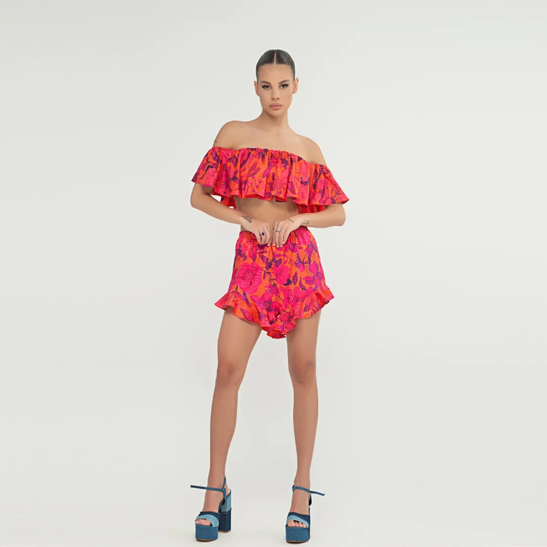 Къс сатениран панталон