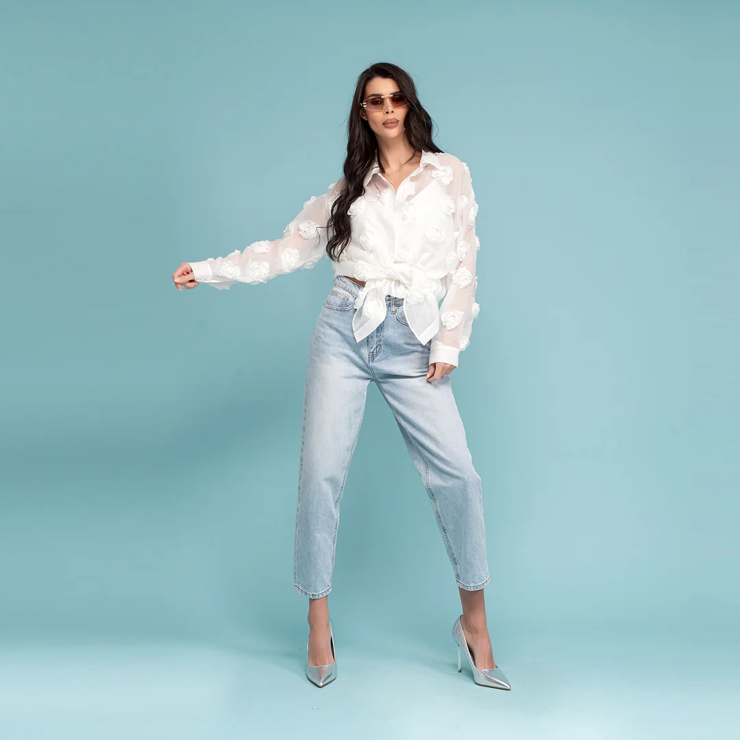 Дънки с избелял ефект