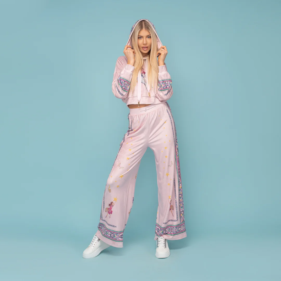 Панталон от кадифе с широки крачоли - Junona Панталон от кадифе с широки крачоли