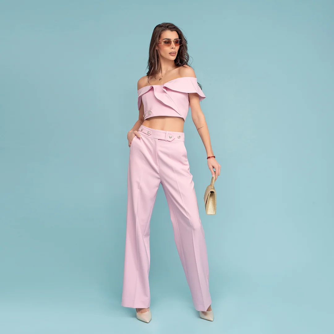 Свободен панталон с копчета