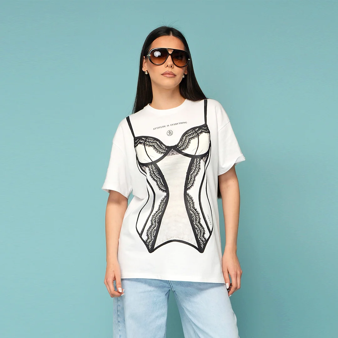 Оувърсайз тениска с щампа