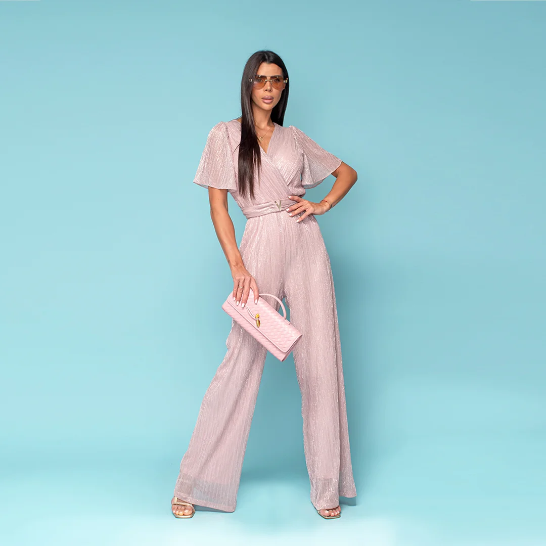 Елегантен гащеризон с прехлупване - Junona Елегантен гащеризон с прехлупване