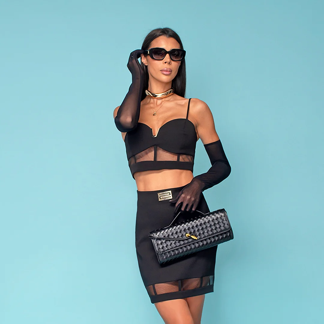 Бюстие с тънки презрамки и мрежести части - Junona Бюстие с тънки презрамки и мрежести части