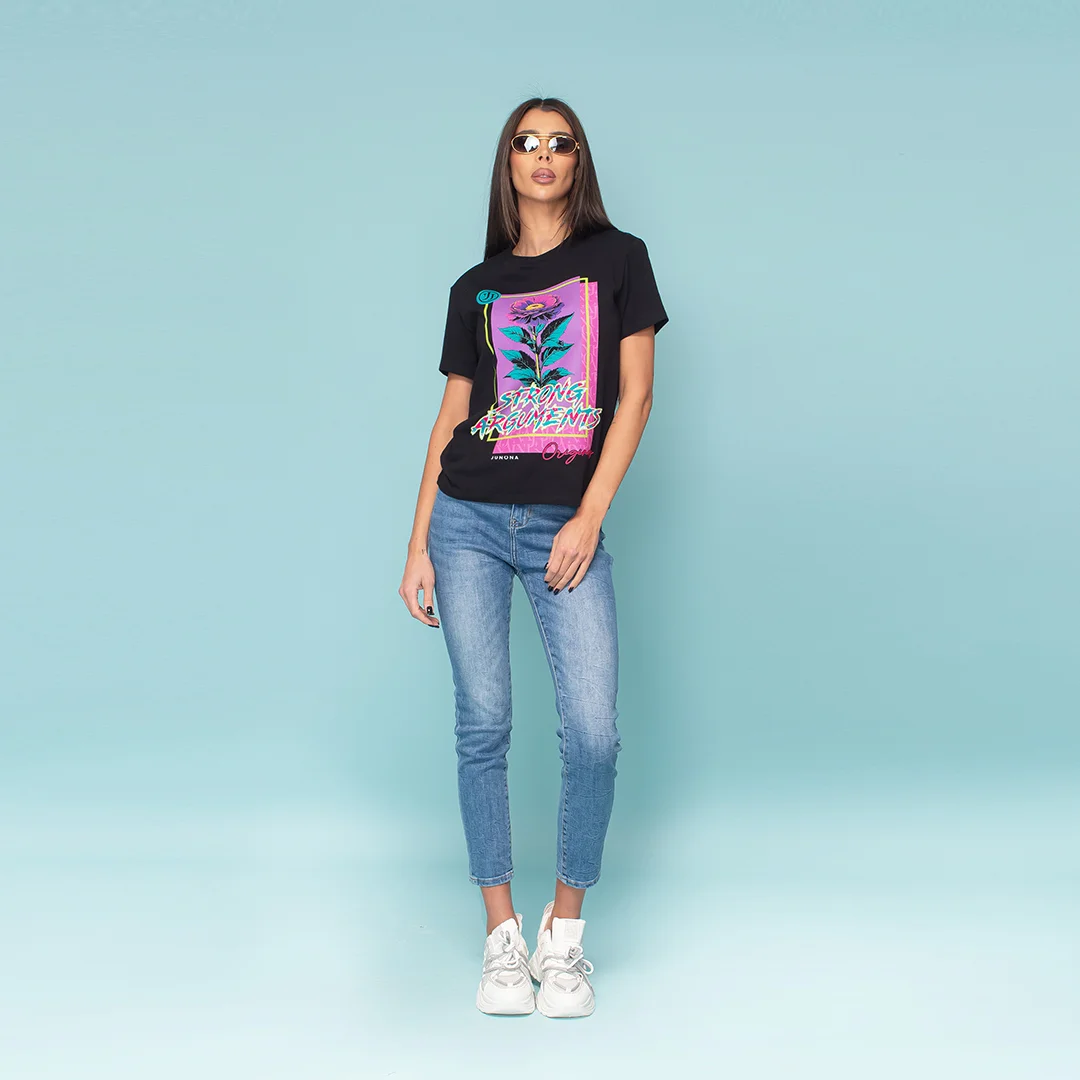 Вталени дънки с висока талия - Junona Вталени дънки с висока талия