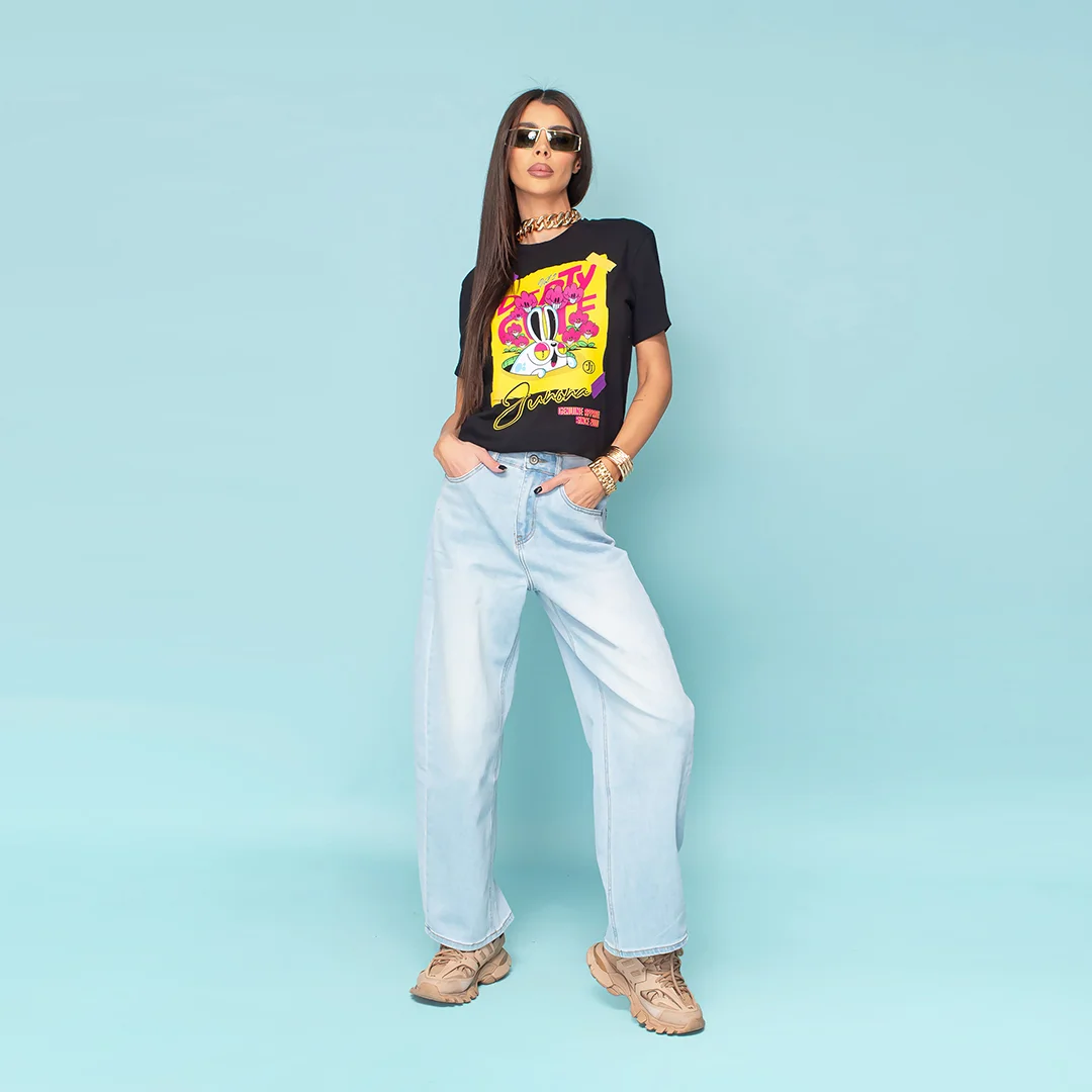 Светли дънки с широк крачол - Junona Светли дънки с широк крачол