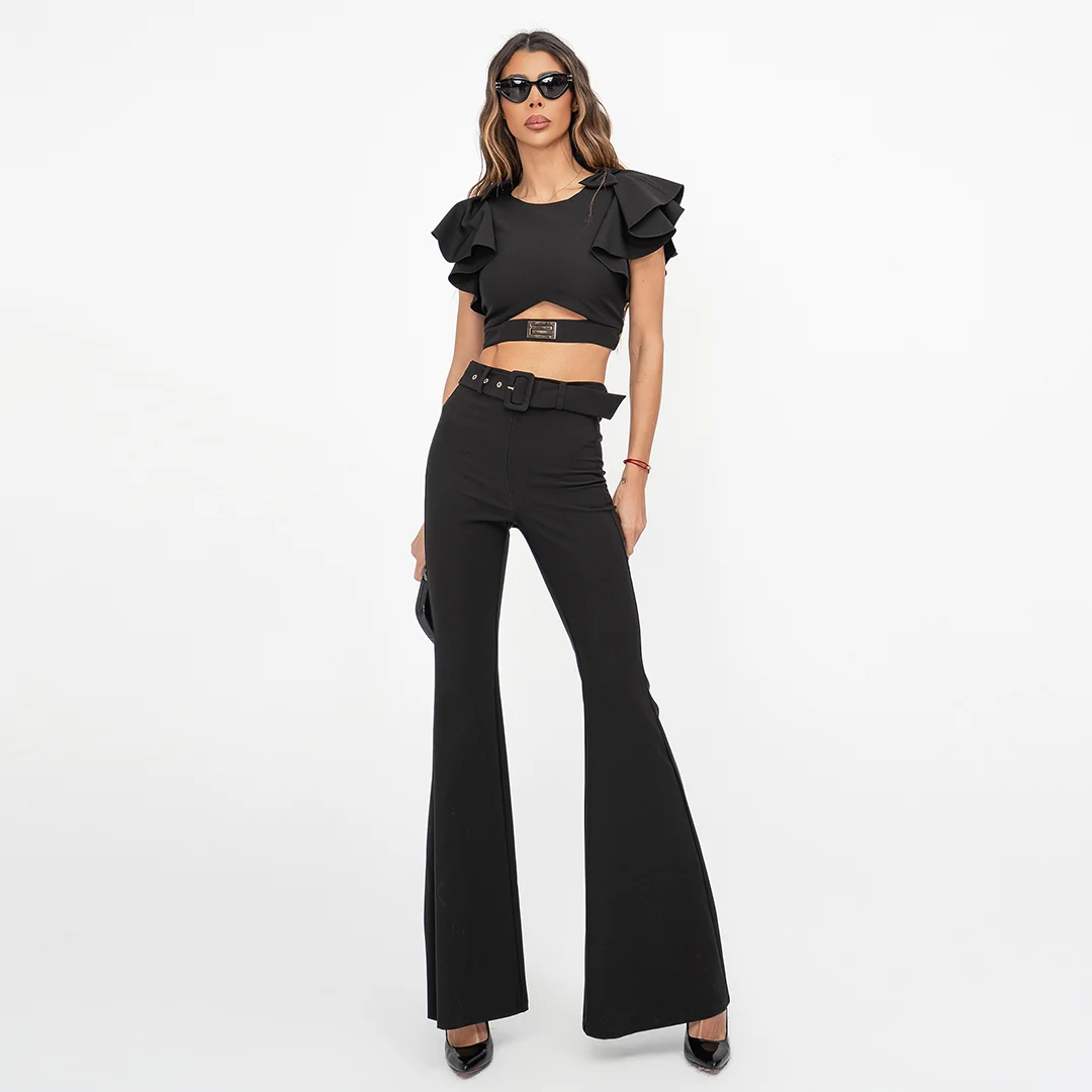 Панталон чарлстон с колан