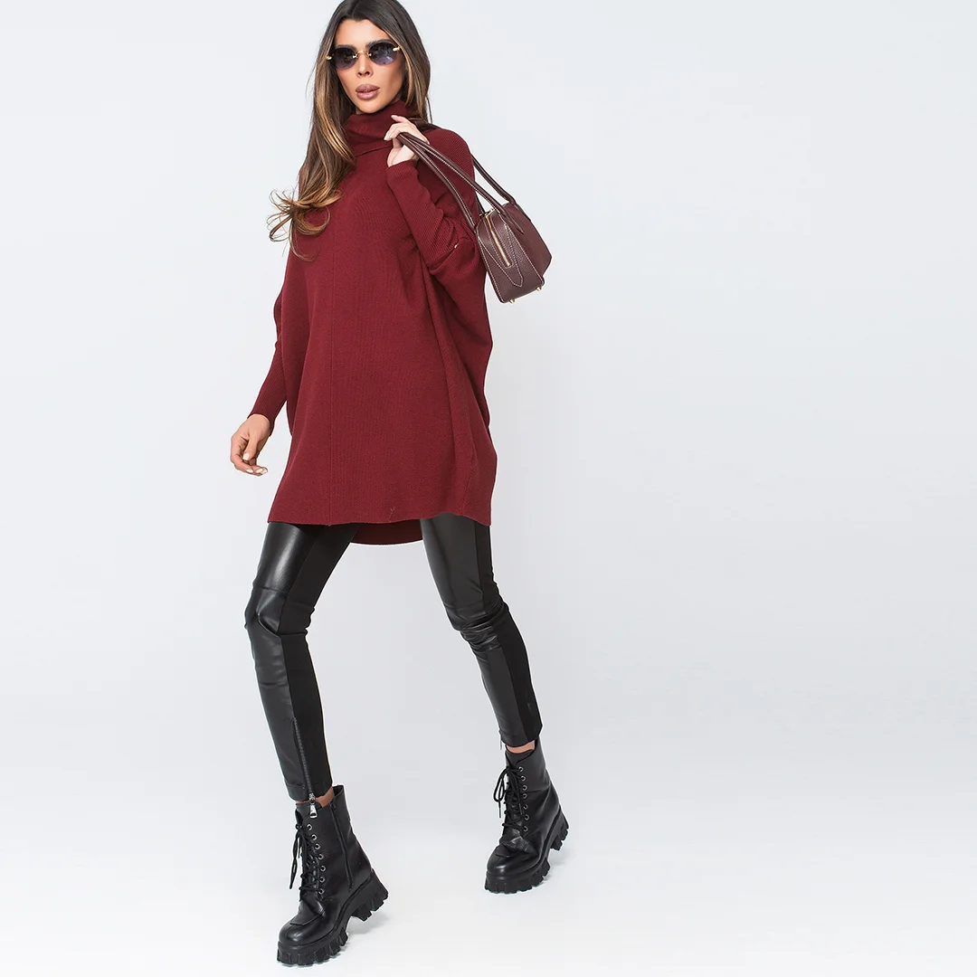 Рипсена туника с поло яка