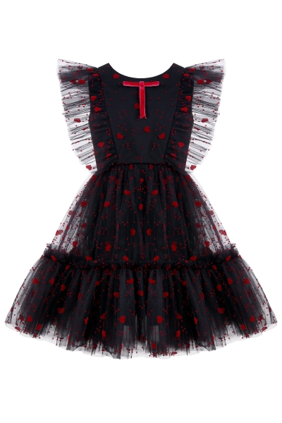 Детска рокля със сърца