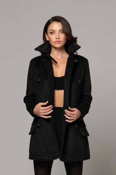 Дамско палто с двуредно закопчаване